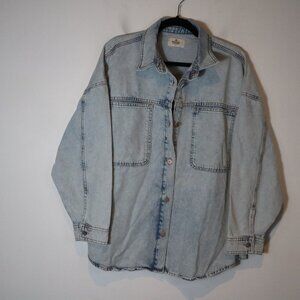 Marine Layer Molly Oversized Denim Shirt Jacket Womens Small Shacket Light Wash